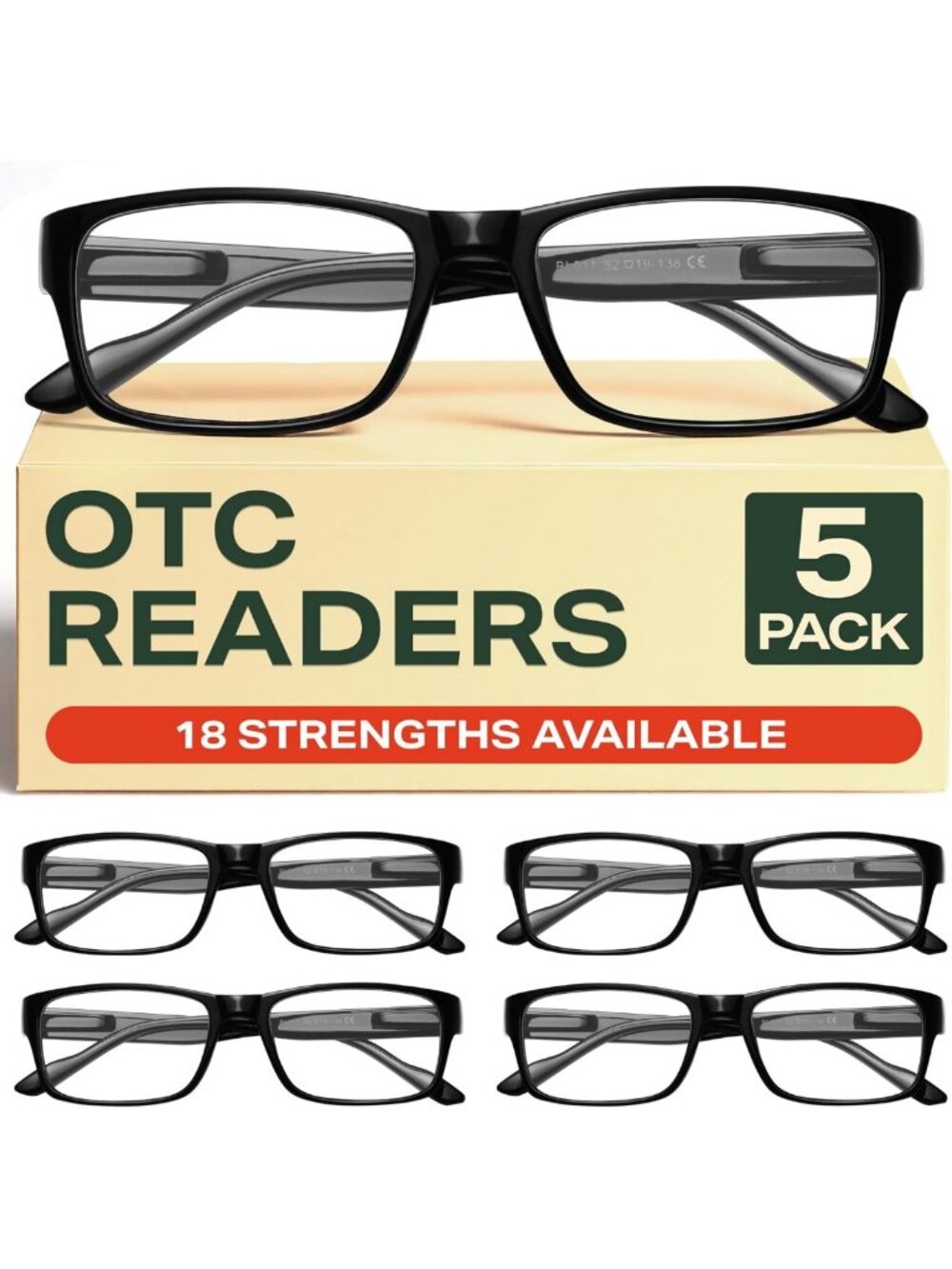 2.5x Professional Reading Glasses - Blue Light Blocking Computer Readers - Value